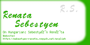 renata sebestyen business card